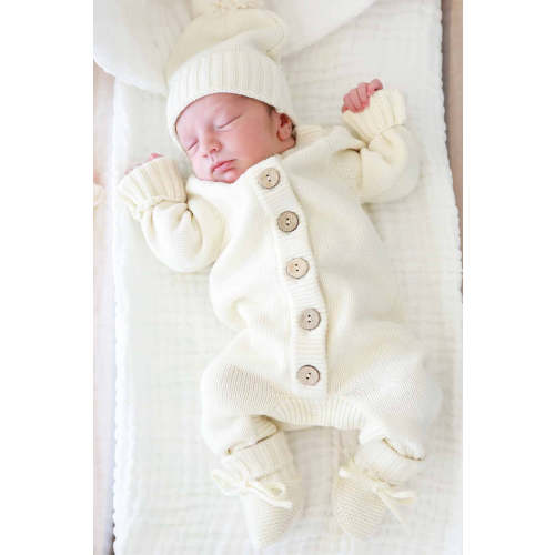 Knit Sweater Button Romper