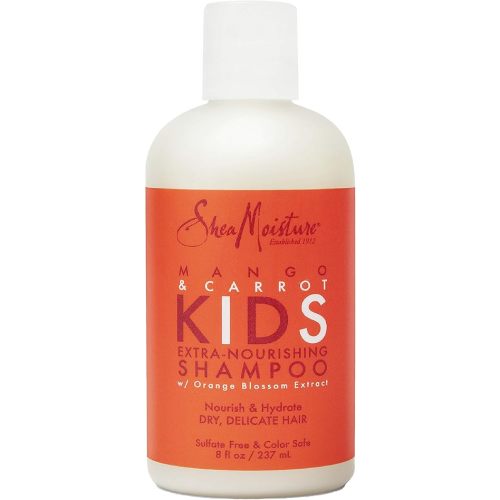 SheaMoisture Extra-Nourishing Shampoo hair care for Kids Mango Carrot with Shea Butter 8 oz