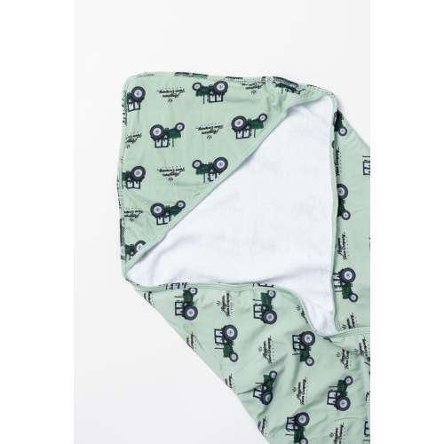 Green Tractor Baby/Toddler Hooded Towel