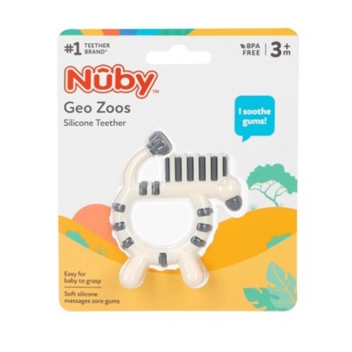 Nuby Teether - Geonimal Zebra