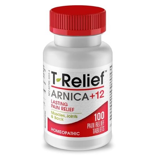 T-Relief Arnica +12 Natural Actives - Whole Body Fast-Acting Formula for Women & Men - 100 Tablets