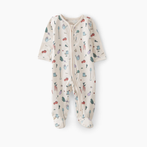 Carter's Little Planet Organic Cotton Sleep & Play Pajamas - Veggie Garden Print, 0-3 M