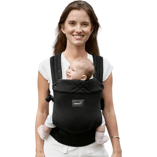 GROWNSY Baby Carrier Newborns to Toddlers, Ergonomic Baby Toddler Carrier Slings Wraps with Head Support, Easy to Wear,Infant Carrier Baby Gift,Travel and Hiking Friendly, for Babies 7 to 44 lb(Black)