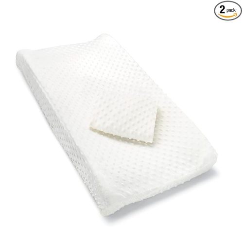 Munchkin® Diaper Changing Pad Covers, 2 Pack, White – Fits Standard Contoured Changing Pads