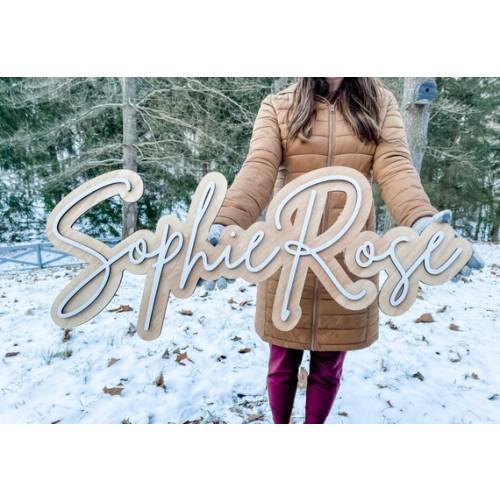 Large Wood Name Sign Nursery Name Sign Boho Nursery Sign - Etsy