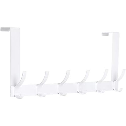Over The Door Hooks, Door Hanger Hooks for Hanging, Over The Door Towel Racks for Bathroom with 12 Coat Hooks, Over The Door Hanger