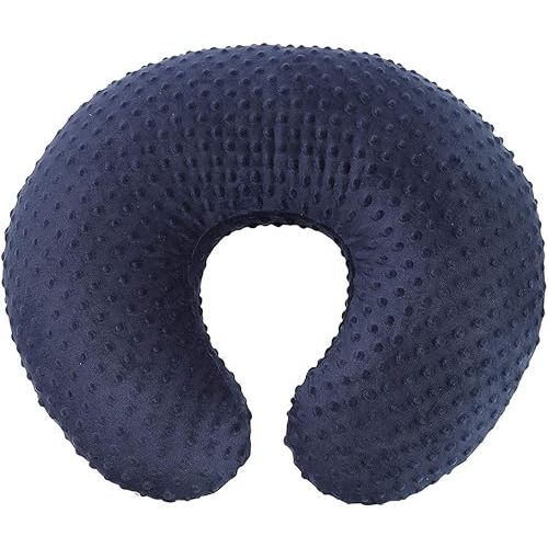 OWLOWLA Nursing Pillow Cover, Breastfeeding Pillow Slipcover Fits Nursing Pillow for Baby Boy Girl(Navy)