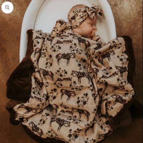 Prairie Rose Bamboo Muslin/Minky Blanket – Cowkid Clothing Company