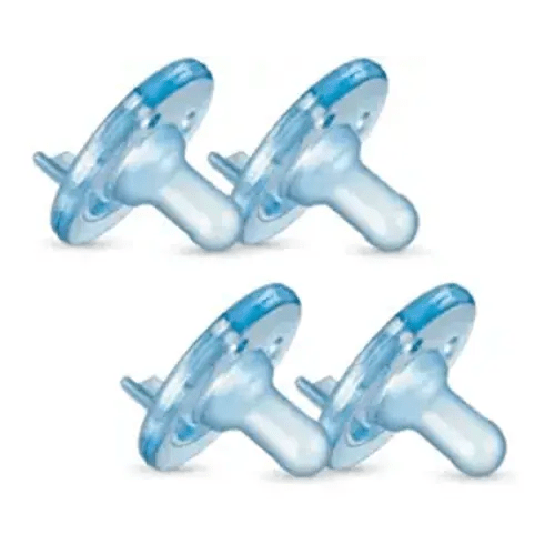 Philips AVENT Soothie Pacifier, Blue, 0-3 Months, 4 Pack, SCF190/43 - 0-3m