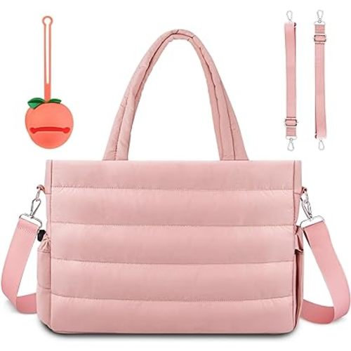 Diaper Bag Tote, Baby Diaper Tote Bags Crossbody Hospital Bag Travel Large Mommy Bag, with Silicone Pacifier Case