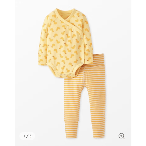 Baby Layette Wrap Top & Wiggle Pants in HannaSoft™