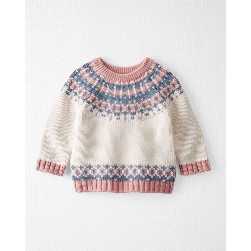 Baby Organic Cotton Fair Isle Chunky Sweater - 6M
