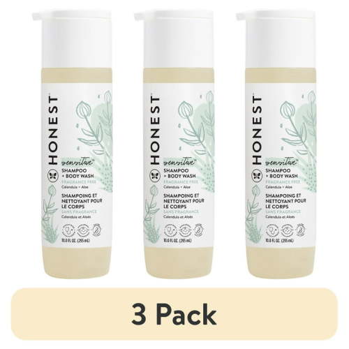 (3 pack) Sensitive Shampoo + Body Wash Fragrance Free - 10 Fl Oz