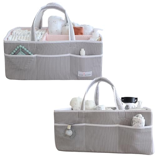 Lily Miles Save on 2 Diaper Caddy Organizers Baby Shower Gifts for Boys and Girls - Extra Large