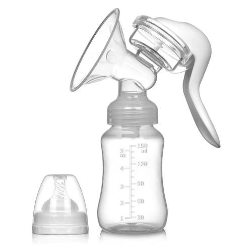 Yadala Manual Breast Pump, Portable Manual Postpartum Breastfeeding for Baby Feeding, White