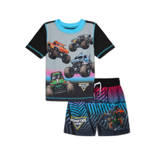 Character Toddler Boy Short- Sleeve Rash Guard and Swim Shorts Set, 2-Piece, Sizes 12M-5T