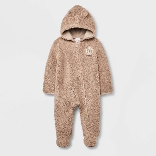 Baby Disney Winnie the Pooh Solid Bodysuit - Light Brown 12M