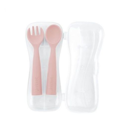 Haakaa Bendy Silicone Cutlery Set Bluestone
