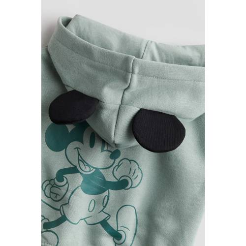 Hooded Jacket with Embroidered Motif