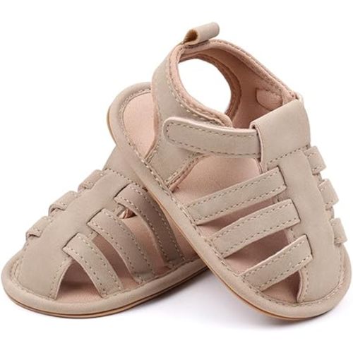HsdsBebe Infant Baby Boys Girls Summer Beach Sandals Breathable Athletic Anti-slip Soft Sole Newborn First Walker Crib Shoes