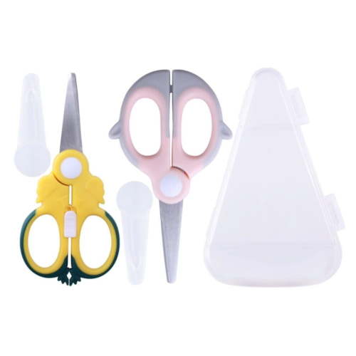 2Pcs Portable Baby Food Scissors with Safety Lock and Storage Case,Kicthen Shear