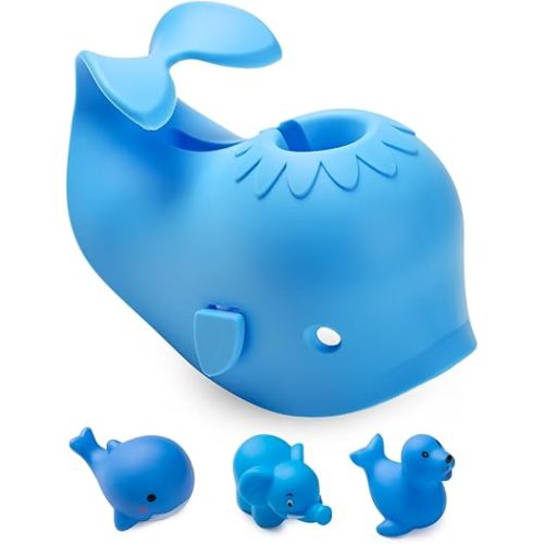 Mandoo Faucet Cover Bathtub Baby, Bath Spout Cover for Baby, Bath Faucet Cover for Kids, Tub Spout Cover Bathtub Faucet Cover Kids Safety, Protection Baby Universal Bath Silicone Toys Whale Blue