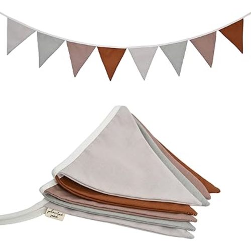 Pennant Banner & Nursery Bunting, Gender Neutral Baby Garland, Hanging Flag Banner for Nursery Decor, Children's Room, Playroom, Baby Shower Banner, Tent Decorations & Room Decor 6.5 Feet