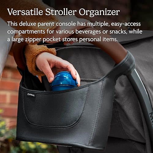 UPPAbaby Carry-All Parent Organizer Fits on Vista, Cruz, Minu, G-Series Strollers Secure Zippered Pocket + Beverage Compartments