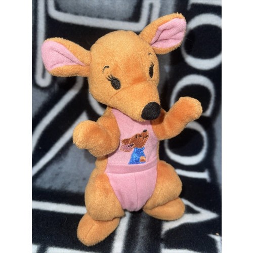 VTG Disney Mattel Winnie the Pooh Kanga & Roo 7” Plush Stitched Roo Arco Toys