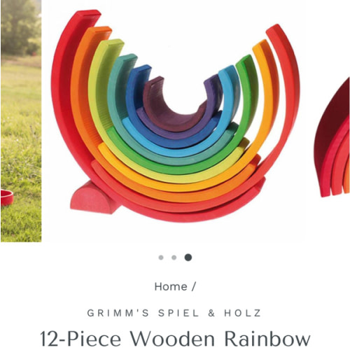 Grimm's 12-Piece Wooden Rainbow Tunnel | Large