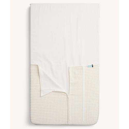 Baby Tuck Sheet Caramel Grid