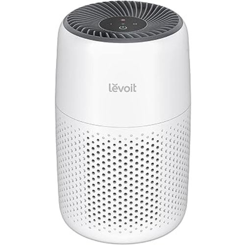 LEVOIT Air Purifiers for Bedroom Home, 3-in-1 Filter Cleaner with Fragrance Sponge for Better Sleep, Filters Smoke, Allergies, Pet Dander, Odor, Dust, Office, Desktop, Portable, Core Mini, White