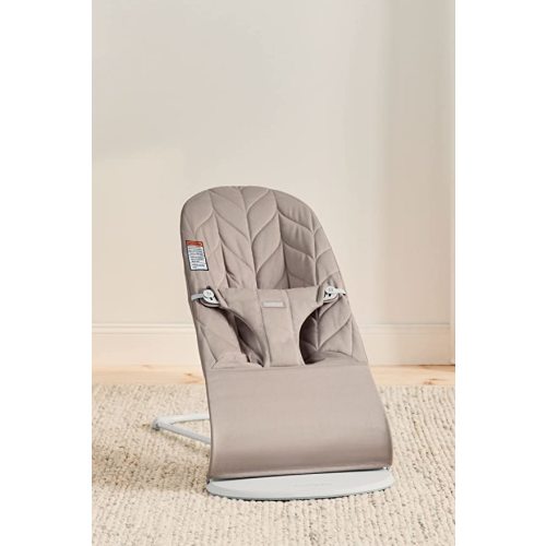BabyBjörn Bouncer Bliss, Cotton Petal Quilt, Sand Gray
