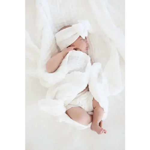 Pearl Organic Cotton Gauze Swaddle Blankets