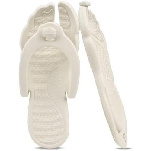 ZOORON Flip Flops for Women Men Travel Slippers Shower Shoes Foldable Bathroom Camp Beach Sandals Lightweight Non-Slip Quick Dry