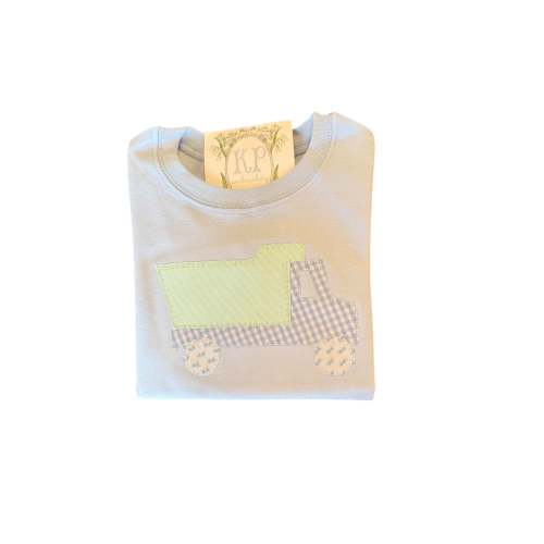 Boys Applique Dump Truck Tshirt- Short or Long Sleeve