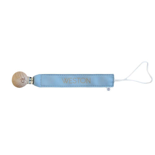 Personalized Leather Pacifier Clip | All Colors