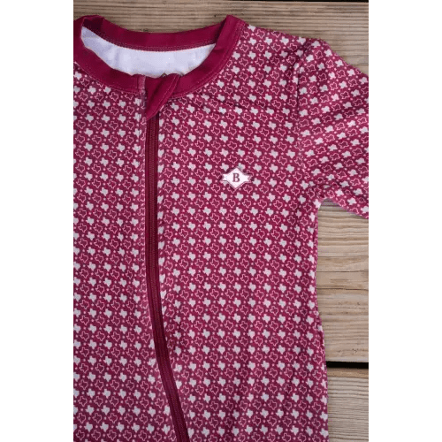 Baby Zip Up - Texas - Maroon & Grey – BURLEBO