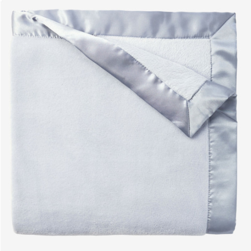 Pale Blue Coral Fleece Baby Stroller Blanket