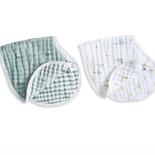 aden + anais Organic Cotton Muslin Oversized Burpy Bib in Sailing Seas