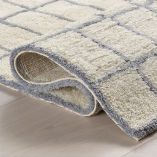 Highlands Checked Rug | Ivory – Rugs USA