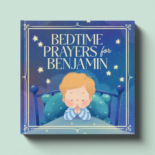 Bedtime Prayers, Baptism Gift, Christening Gift, Personalized Bible Verses, God's Promises, Boy or Girl Baby Dedication Keepsake