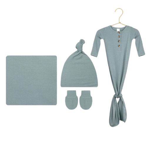 Ford Ribbed Newborn Hat Bundle (Gown)
