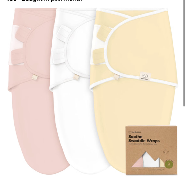 KeaBabies 3-Pack Organic Baby Swaddles for Newborns, Infant (Bunnies, 0-3M)