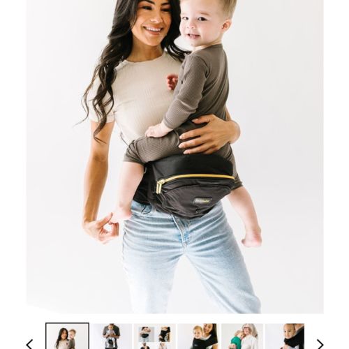 Tushbaby - Safety-Certified Hip Seat Baby Carrier - Mom’s Choice Award Winner, Seen on Shark Tank, Ergonomic Carrier & Extenders for Newborns & Toddlers (Carrier, Grey)