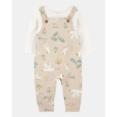 Baby 2-Piece Bird Print Long-Sleeve Tee & Overall Set - Carter's | Carter's