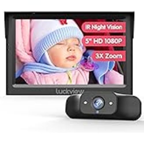 AMTIFO Baby Car Camera Easy Install: Clear Night Vision 2Mins Plug-Play Backseat Camera 360 Rotation Rear Facing Car Baby Monitor with Camera