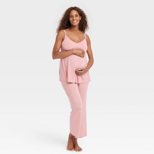Drop Cup Nursing Maternity Pajama Set - Isabel Maternity by Ingrid & Isabel™ Pink M