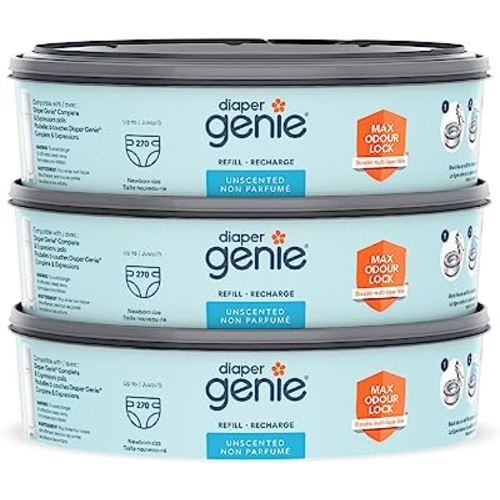 Diaper Genie Diaper Pail System Refills, 3 pack blue