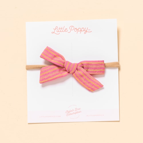 Marigold Summer Stripe Headband Bow